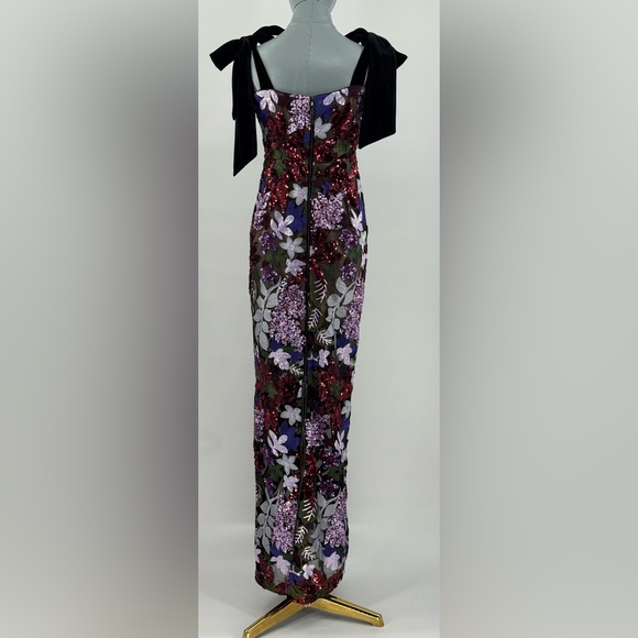 🆕 BRONX & BANCO 🧿 NWOT Dahlia Maxi Dress, Purple Multi Floral - Sz L US 8 - Picture 8 of 15